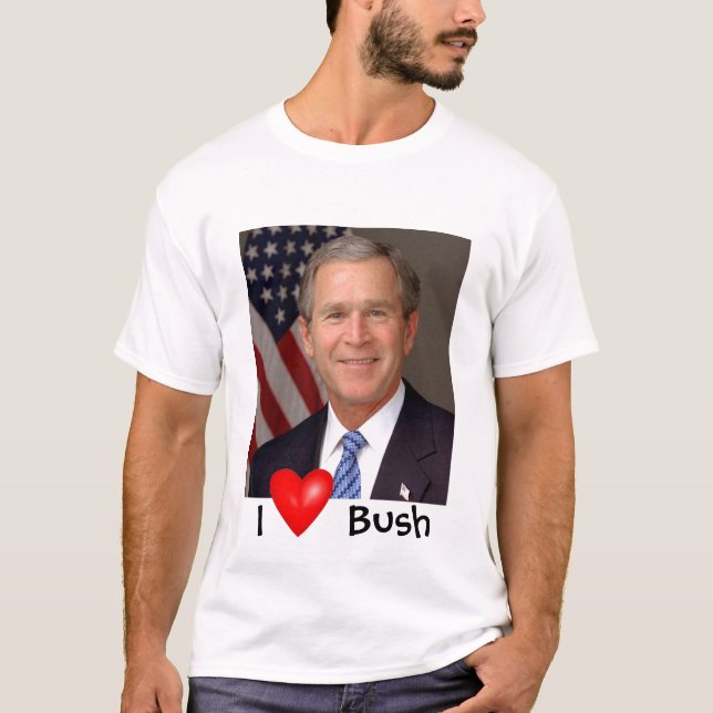 T-shirt George W. Bush I heart (Devant)