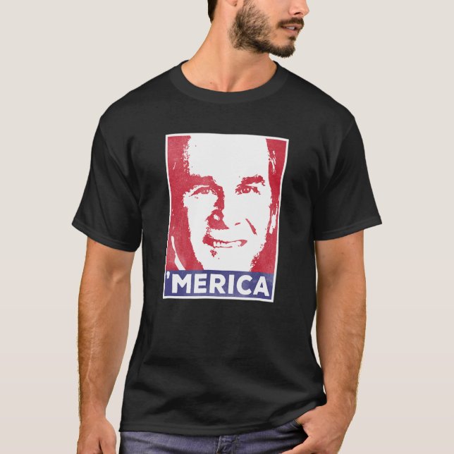 T-shirt George W Bush Merica (Devant)