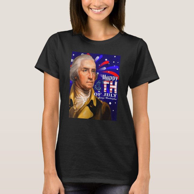 T-shirt George Washington 4 juillet Design (Devant)