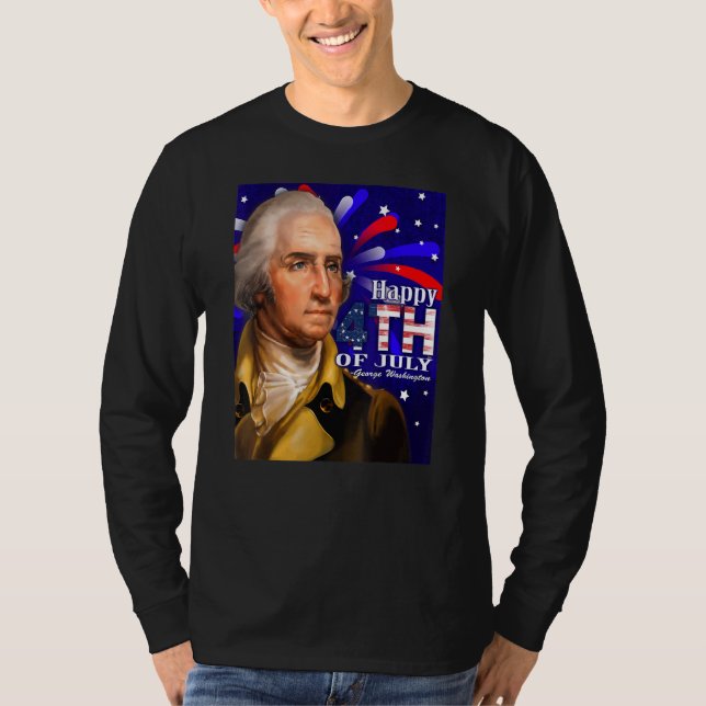 T-shirt George Washington 4 juillet Design (Devant)