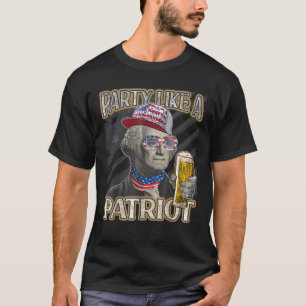 T-shirt George Washington 4 juillet Parti Comme Un Patriot