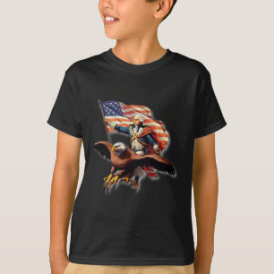 T-shirt George Washington À cheval Sur Un Aigle Bald Patri