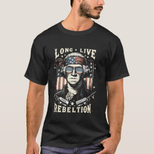 T-shirt George Washington Américain Drapeau USA 4 Juillet