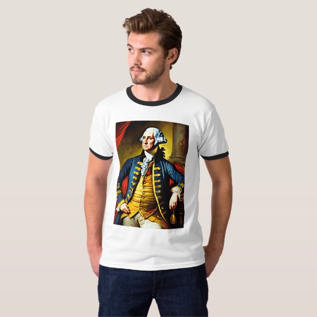 T-shirt George washington en tenue de bureau (Devant entier)