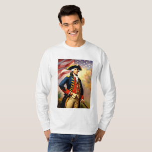 T-shirt George Washington en tenue de guerre