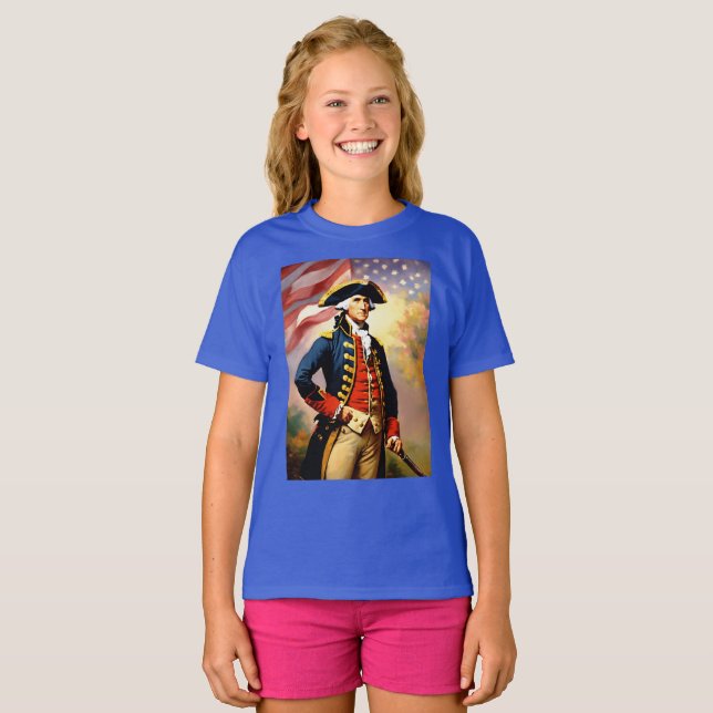T-shirt George Washington en tenue de guerre (Devant entier)