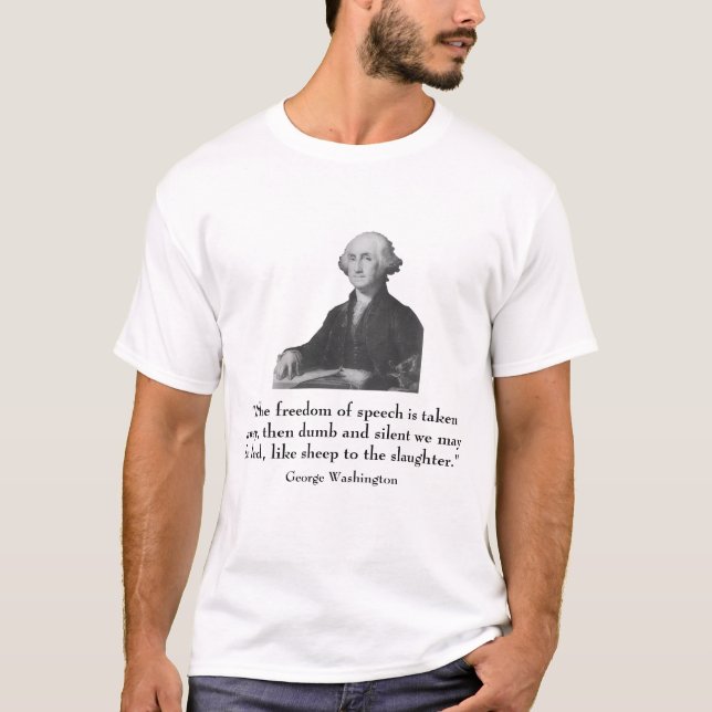 T-shirt George Washington et citation (Devant)