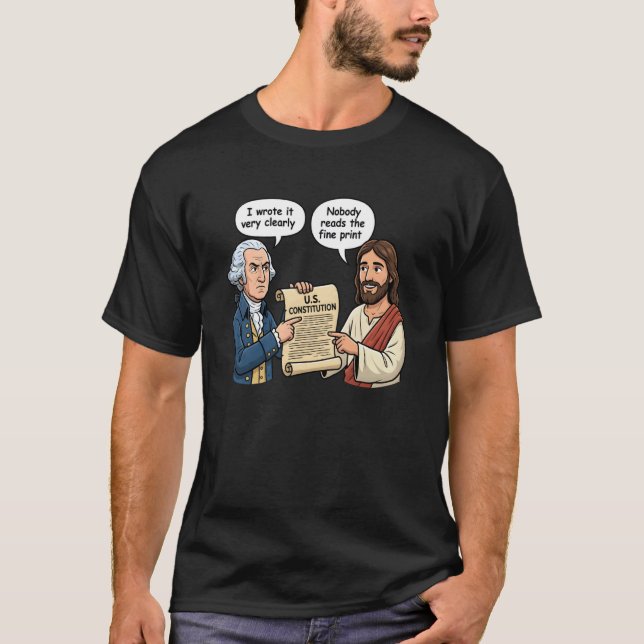 T-shirt George Washington et Jésus Frère Conception de Mèm (Devant)