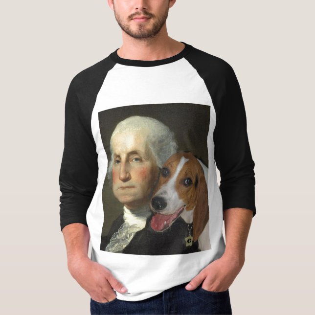 T-shirt George Washington et son chien (Devant)