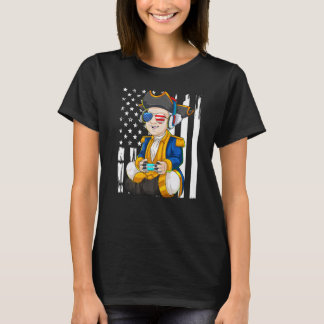 T-shirt George Washington Gamer 4 juillet American Gamer
