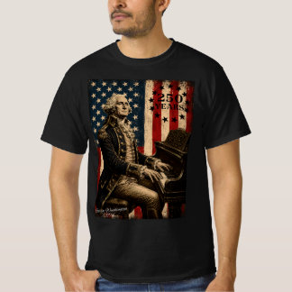 T-shirt George Washington jouant du piano 250e anniversair