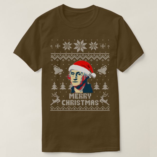 T-shirt George Washington Joyeux Noël (Design devant)