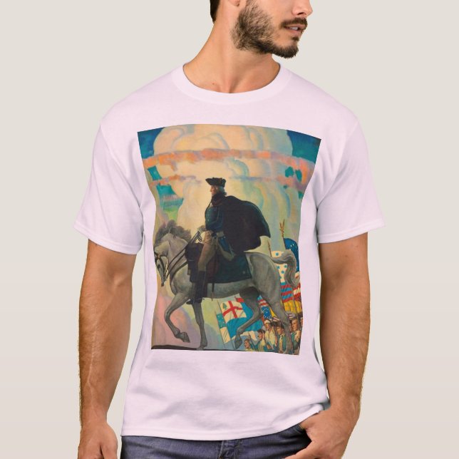 T-shirt George Washington par Newell Convers Wyeth (Devant)