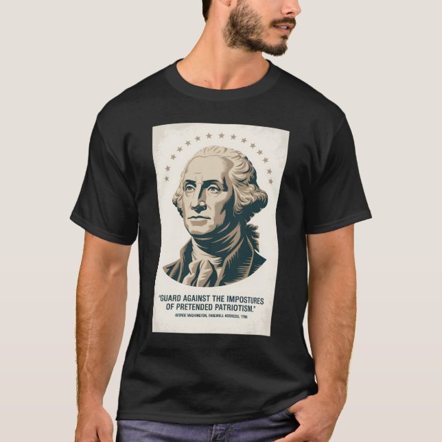 T-shirt George Washington Quote American President Art (Devant)