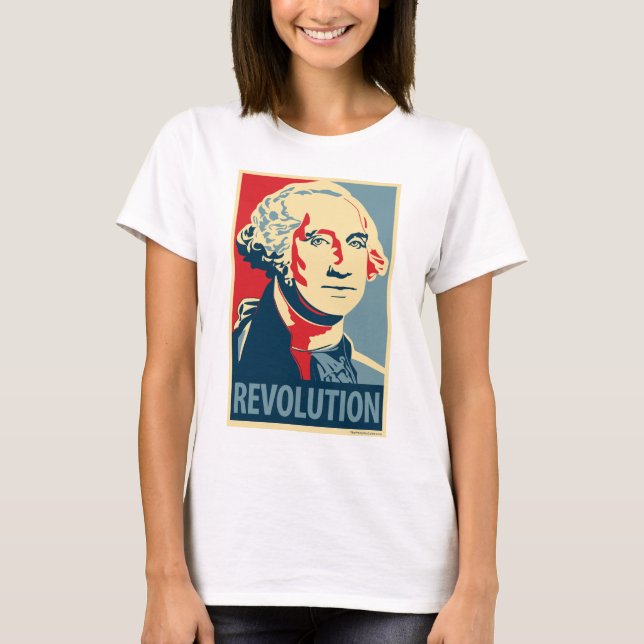 T-shirt George Washington - révolution : Dessus de dames (Devant)