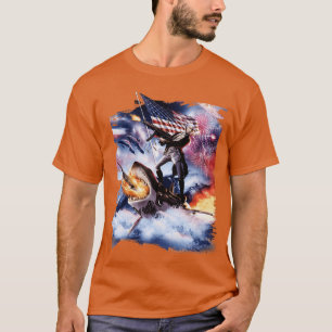T-shirt George Washington Riding Shark