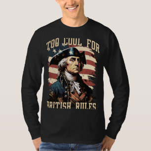 T-shirt George Washington Vintage Trop Cool Pour Règne Bri