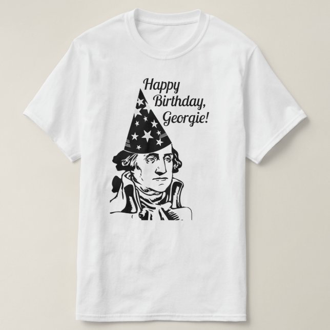 T-shirt George Washington's Birthday (Design devant)