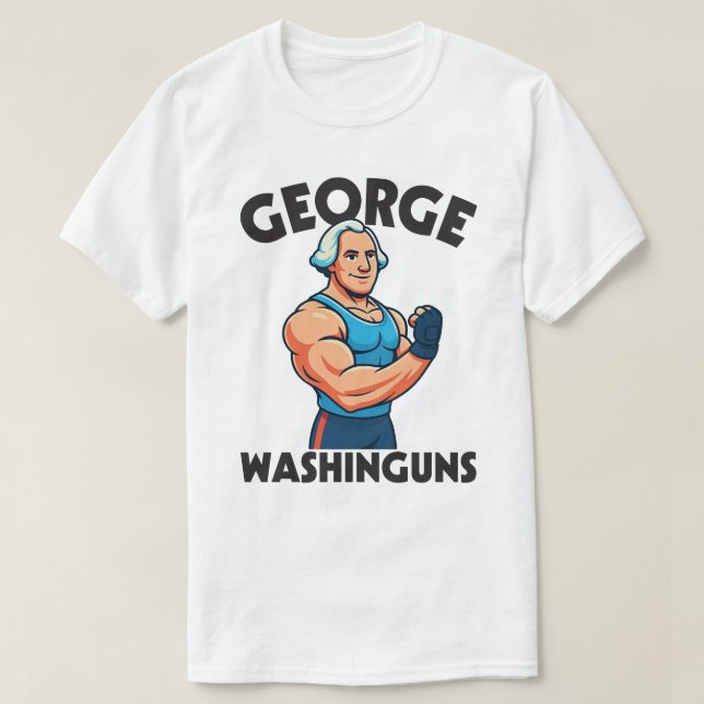 T-shirt George Washinguns Cartoon Gym Flex Tee (Design devant)