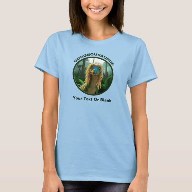 T-shirt Georgeousaurus Blond Dinosaur (Devant)