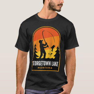 T-shirt Georgetown Lake Montana Pêche Raglan