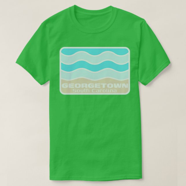 T-shirt Georgetown South olina Crashing Wave sur un Sandy  (Design devant)