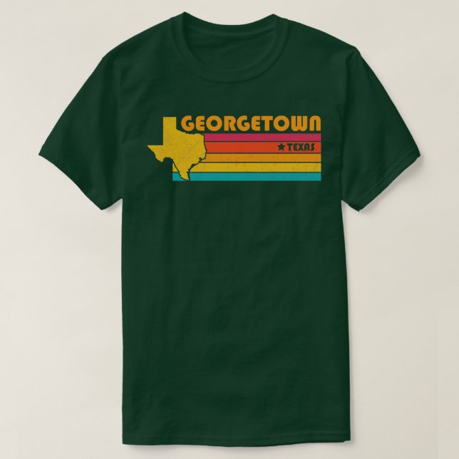 T-shirt Georgetown Texas Vintage Souvenir déshabillé (Design devant)