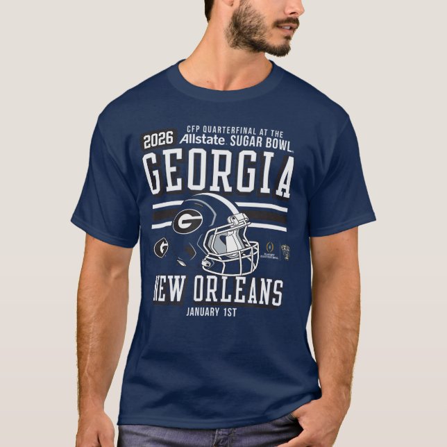T-shirt Georgia Bulldogs Sugar Bowl CFP Quarterfinal 20252 (Devant)