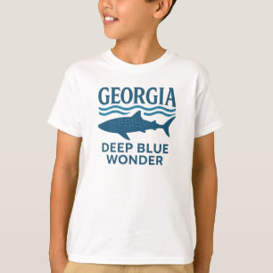 T-shirt Georgia Deep Blue Wonder Baleine Requin Ocean Li