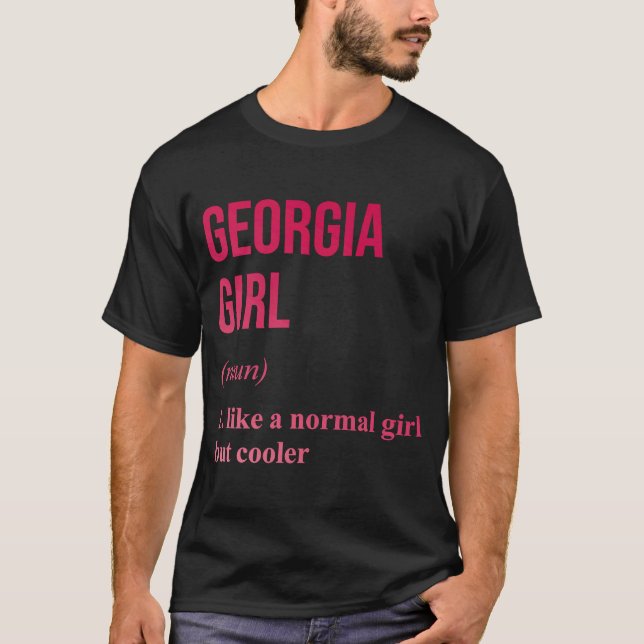 T-shirt Georgia Girl rose State GA femme (Devant)