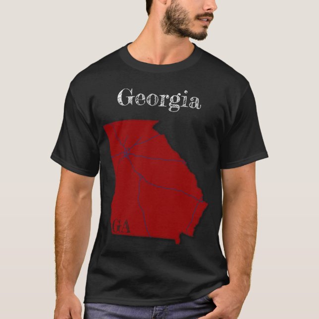 T-shirt Georgia Interstates [Red Berry Design] (Devant)
