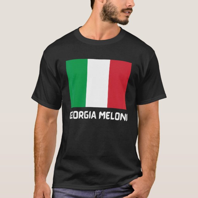 T-shirt Georgia Meloni - Drapeau de héros italien_1 (Devant)