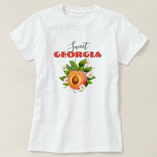 T-shirt Georgia Peach Fruit (Design devant)