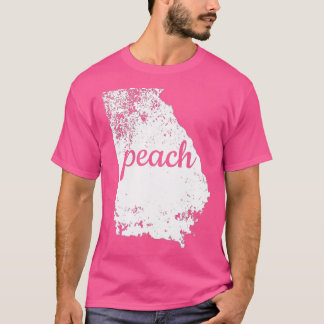 T-shirt Georgia Peach State GA Carte Love Pride Distressed