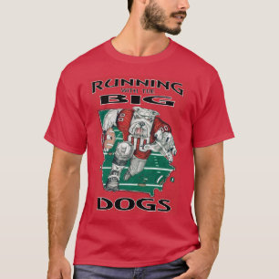 T-shirt "Georgia-Running Avec Les Gros Chiens-Rouge
