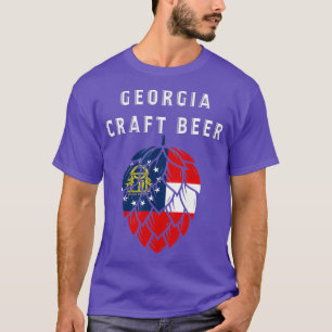 T-shirt Georgia State Flag Artisanat Bière Amateurs de biè