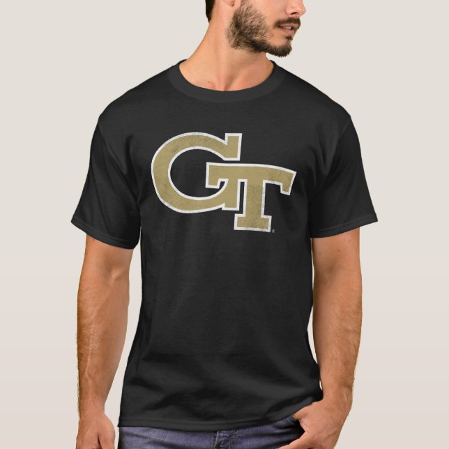 T-shirt Georgia Tech Yellow Jackets Distressed Primary (Devant)