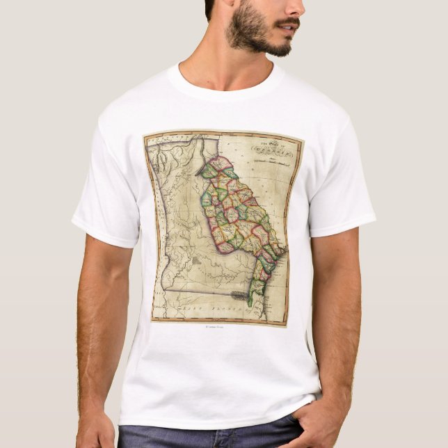 T-shirt GeorgiaPanoramic MapGeorgia (Devant)