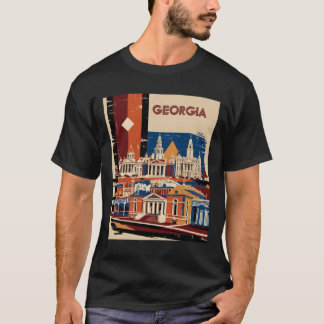 T-shirt Géorgie 1950s USA Vintage Retro Tourisme