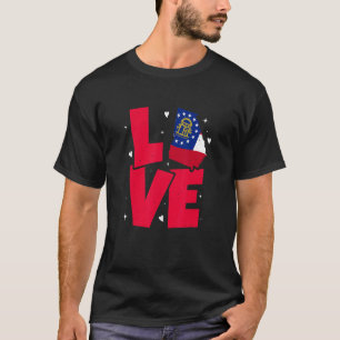 T-shirt Géorgie Drapeau Amour 4 juillet patriotique Accuei