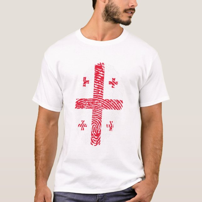 T-shirt Géorgie Drapeau Empreinte Pays Fierté (Devant)