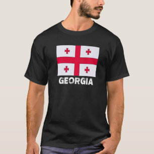 T-shirt Géorgie Drapeau Soutien Populations Géorgiennes Fe