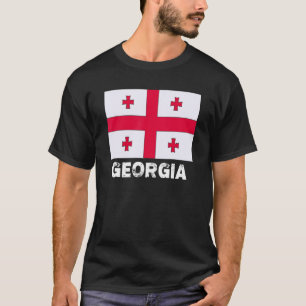 T-shirt Géorgie Drapeau Soutien Populations Géorgiennes Fe