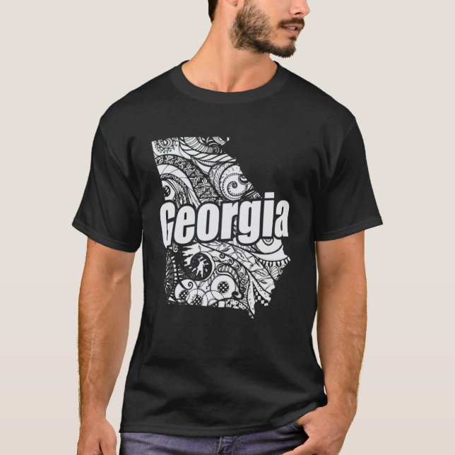 T-shirt Géorgie États-Unis (Devant)
