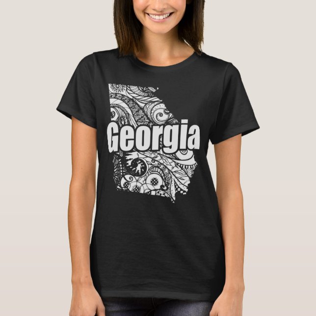 T-shirt Géorgie États-Unis (Devant)
