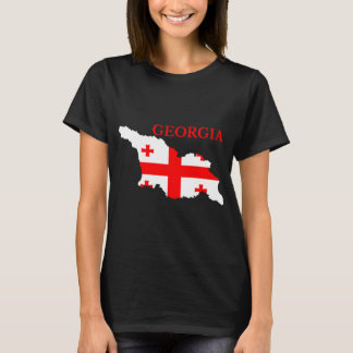 T-shirt Géorgie Pays T-ShirtGéorgie Pays Drapeau Carte