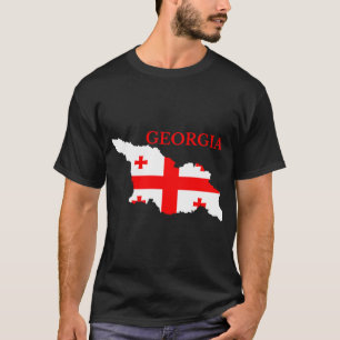T-shirt Géorgie Pays T-ShirtGéorgie Pays Drapeau Carte
