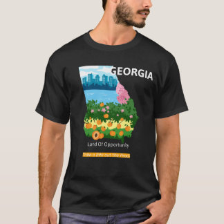 T-shirt Géorgie Sortez Un Peu De La Pêche