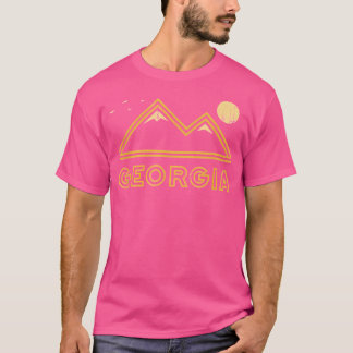 T-shirt Géorgie Souvenir Randonnées Montagnes Coucher de s