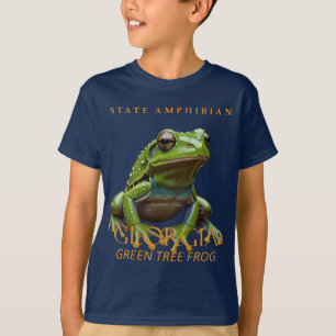 T-shirt Géorgie Territoire Amphibien Grenouille Arbre Vert